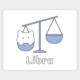 Libra Cat Zodiac Sign with Text Sticker